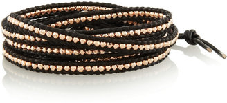 Chan Luu Rose gold-plated and leather five wrap bracelet