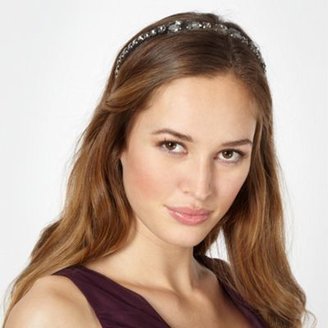 Jenny Packham No. 1 Designer dark grey embellished jewel headband
