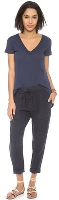 Enza Costa High Low V Neck Tee