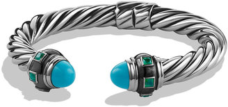 David Yurman Renaissance Bracelet with Turquoise and Green Onyx