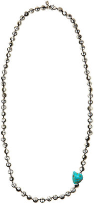Lucky Brand Silver Beaded Necklace