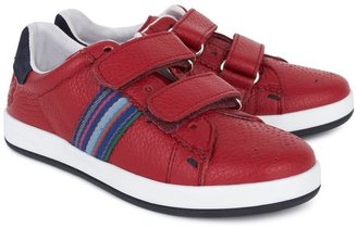 Paul Smith Junior Leather Velcro Strap Red Trainers