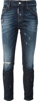 DSquared 1090 DSQUARED2 distressed cropped jeans