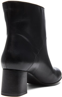 Marni Nappa Leather Ankle Booties in Coal
