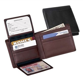 Royce Leather Euro Executive Bifold Wallet in Genuine Leather