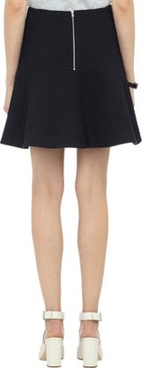 Carven Textured Flounce Skirt-Black