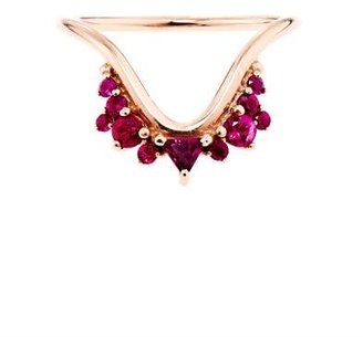 Rosegold FERNANDO JORGE Ruby, rhodolite & rose-gold ring