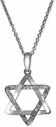 Effy Diamond Diamond Star of David Necklace (1/8 ct. t.w.) in 14k White Gold