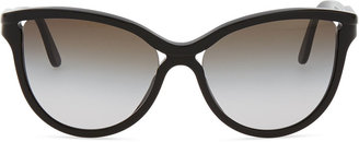 Stella McCartney Semi-Round Cat-Eye Sunglasses, Black