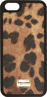 Dolce & Gabbana Brown Leopard Print iPhone 5 Case