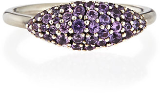 Alexis Bittar Fine Sterling Silver Pave Purple-Gray Sapphire Marquise Ring