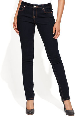 INC International Concepts Petite Jeans, Skinny Topstitch, Tikglo Wash