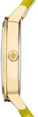 Kate Spade 'metro' Embossed Leather Strap Watch, 34mm