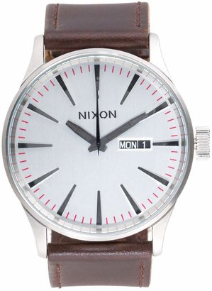Nixon SENTRY Watch silvercoloured/brown