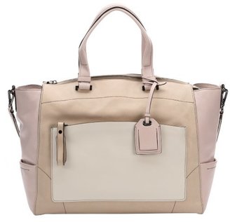 Reed Krakoff camel and light pink leather large convertible tote bag
