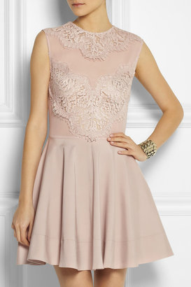 Lover Vee Vee guipure lace, silk-chiffon and crepe dress