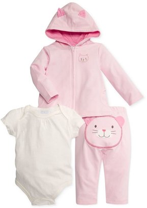 First Impressions Baby Girls' 3-Piece Cat Set