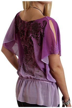 Roper Georgette Shirt - Chiffon, Short Sleeve (For Women)