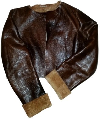 Miu Miu Brown Leather Jacket