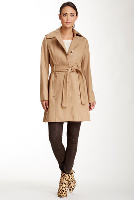 Kenneth Cole New York Wool Blend Trench Coat