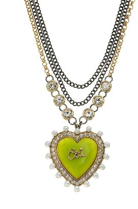 Juicy Couture heart "oui" multistrand necklace
