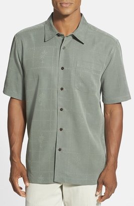 Quiksilver Waterman Collection 'Papaya Point' Regular Fit Short Sleeve Jacquard Sport Shirt