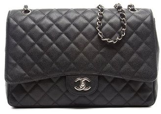 Chanel Pre-Owned Black Caviar Maxi Flap Bag
