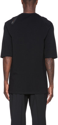 3.1 Phillip Lim Viscose-Blend Tee with Coverstitch Detail in Black