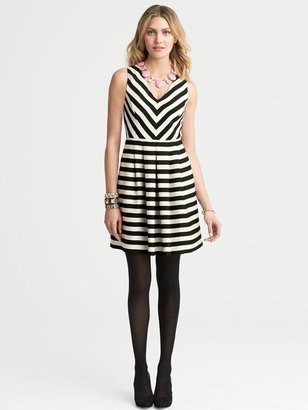 Banana Republic Black-and-White Striped Dress