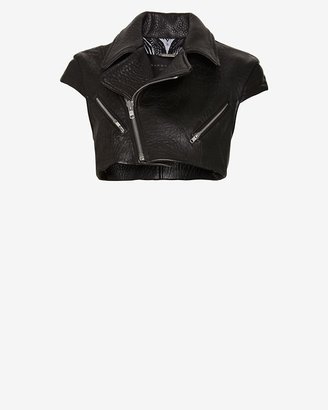Barbara Bui Crop Leather Vest