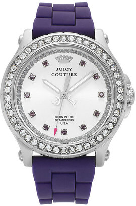 Juicy Couture Watch, Women's Pedigree Plum Silicone Strap 38mm 1901067