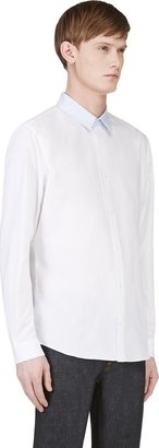 Carven White Contrast Collar Shirt