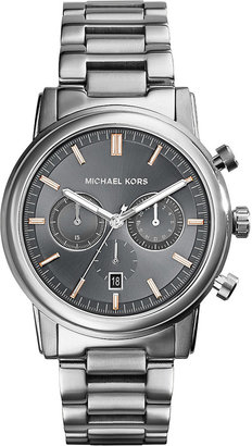 Michael Kors MK8369 Landaulet Black Silver Bracelet Watch, Men's