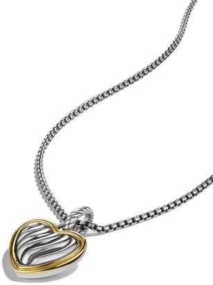 David Yurman Cable Collectibles Heart Charm with Gold