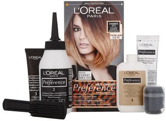 L'Oreal Preference Wild Ombre Dip Dye Hair Kit - NO2 Dark Blonde To Medium Brown