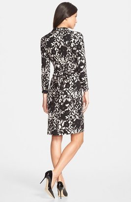 Adrianna Papell Floral Print Faux Wrap Dress