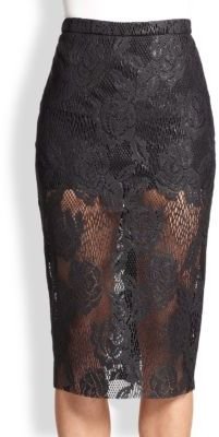 MSGM Sheer Lace Pencil Skirt