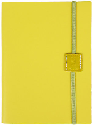 Undercover Recycled Leather Notebook Lined - Lemon - Midi