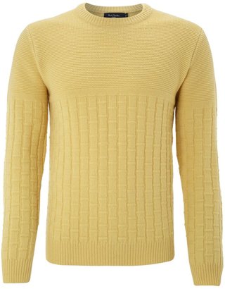 Paul Smith Men's Crew neck jumper with checked knit