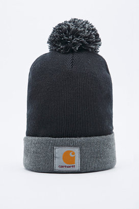 Carhartt Bobble Watch Hat Beanie in Black and Grey