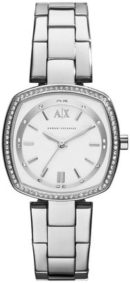 Armani Exchange Silver Dial And Stainless Steel Bracelet Ladies Watch