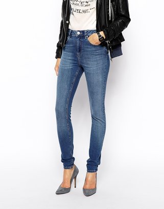 ASOS Ridley Skinny Jeans in Busted Blue