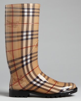 Burberry Rain Boots - Haymarket Check Plaid