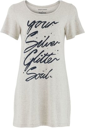 People Tree Your silver glitter soul t-shirt dress