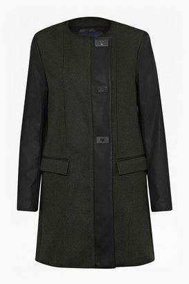 French Connection Carrie Contrast Sleeve Coat