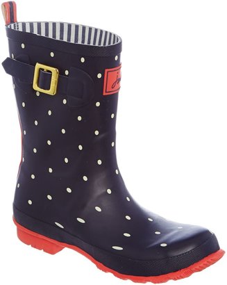 Joules Navy spot printed molly welly