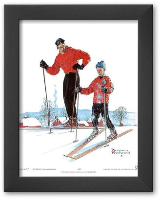 Art.com Ski Skills" Framed Art Print by Norman Rockwell