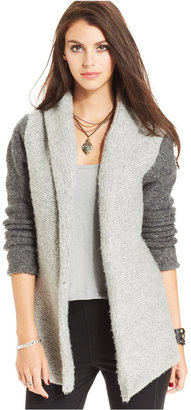 Silver Jeans Juniors' Colorblock Hooded Cardigan