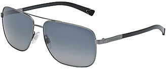 Dolce & Gabbana DG2139 Square Steel Frame Sunglasses, Gunmetal