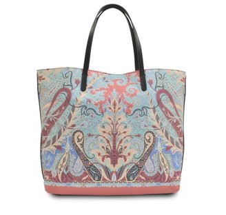 Etro Bustle leather printed tote